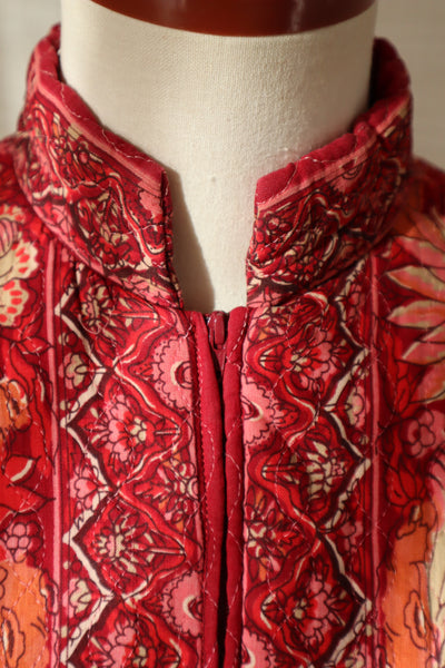 70s Mr. Jac Indian Cotton Quilted Long Dress