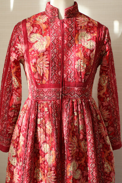 70s Mr. Jac Indian Cotton Quilted Long Dress