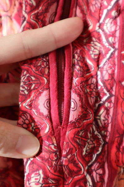 70s Mr. Jac Indian Cotton Quilted Long Dress