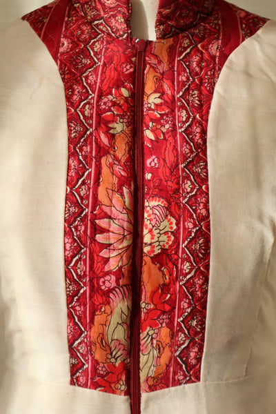 70s Mr. Jac Indian Cotton Quilted Long Dress