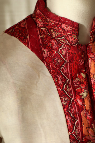 70s Mr. Jac Indian Cotton Quilted Long Dress
