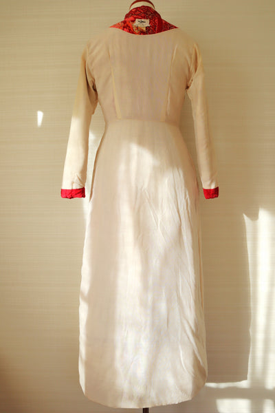 70s Mr. Jac Indian Cotton Quilted Long Dress