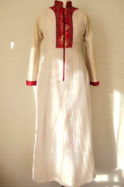 70s Mr. Jac Indian Cotton Quilted Long Dress