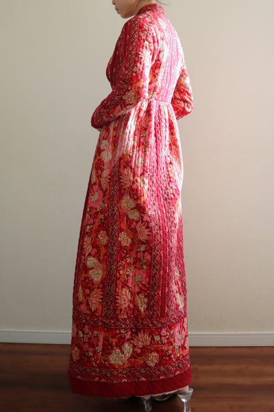 70s Mr. Jac Indian Cotton Quilted Long Dress
