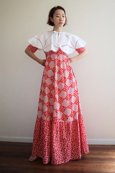 1900s Antique White Cotton Capelet