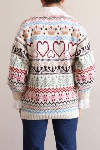 80s Hand Knit Warm  Sweater