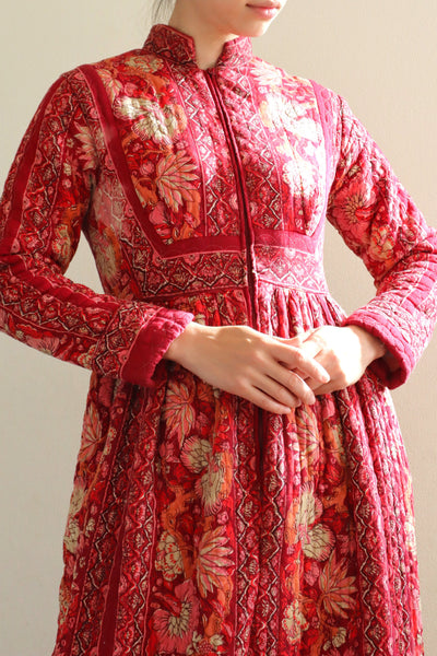70s Mr. Jac Indian Cotton Quilted Long Dress