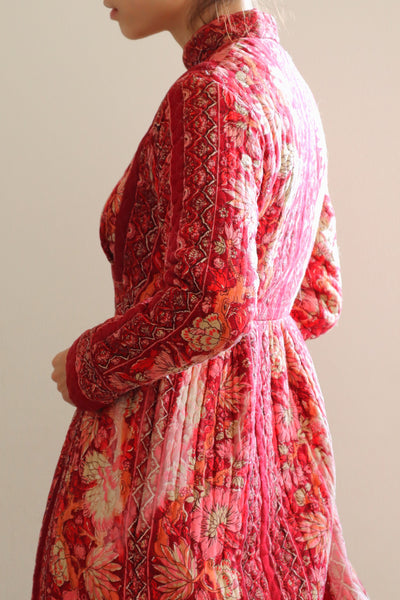 70s Mr. Jac Indian Cotton Quilted Long Dress