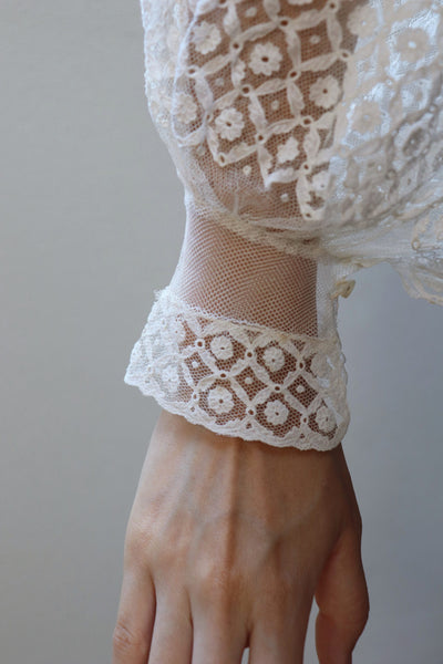 19th Antique Tulle And Lace Sleeves