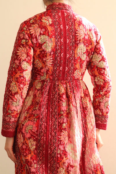 70s Mr. Jac Indian Cotton Quilted Long Dress