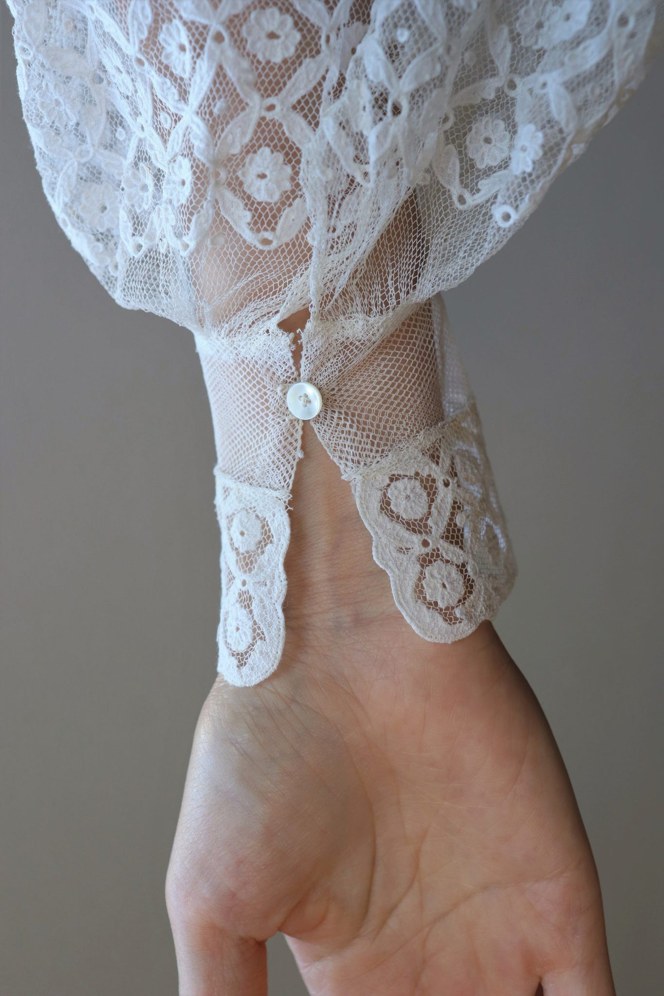 19th Antique Tulle And Lace Sleeves