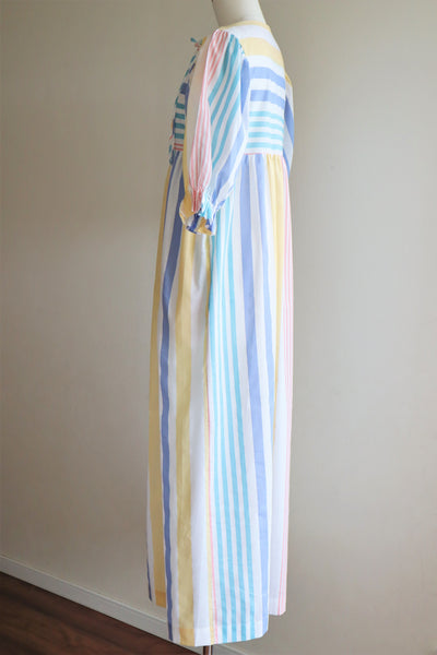 70s Deadstock Candy Color Striped Dress