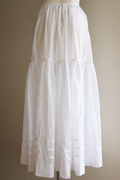 1910s Edwardian Sheer Lawn Cotton Tea Dress Skirt