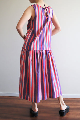 1980s Dead Stock Adini Striped Dress