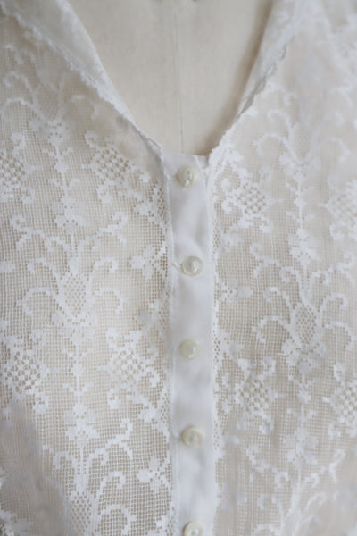 1910s Sailor Collar Cotton Gauze Blouse