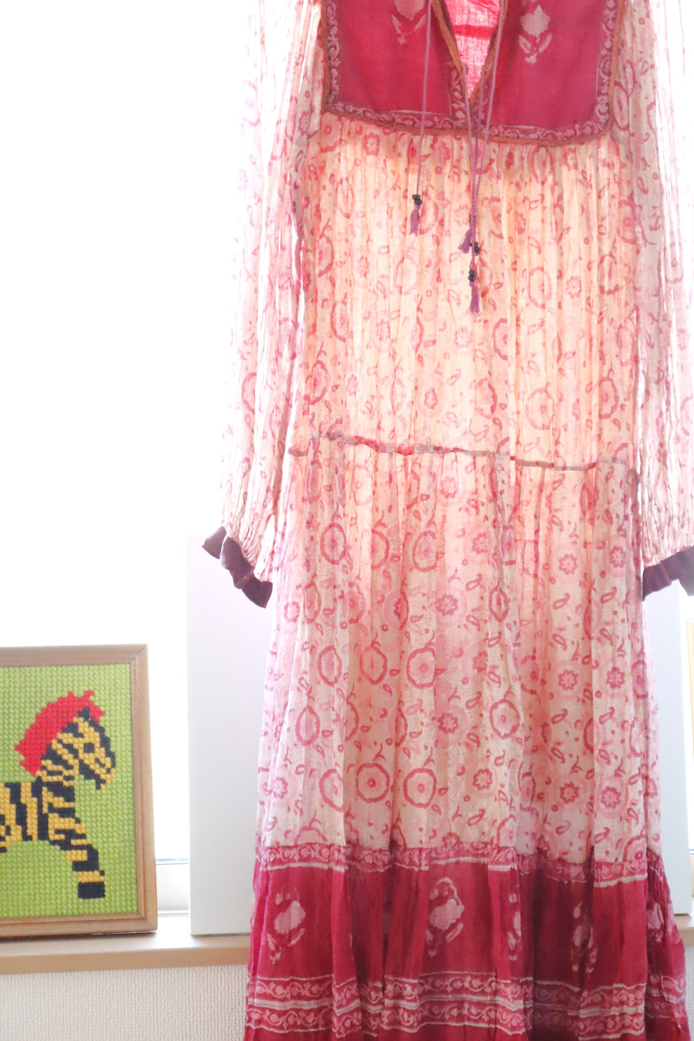 70s Indian Cotton Gauze Long Dress