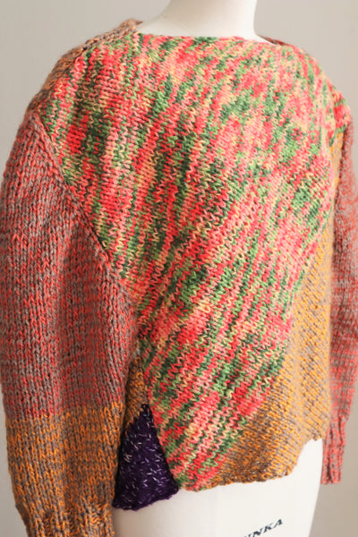 80s Multi Color Hand Knit Sweater