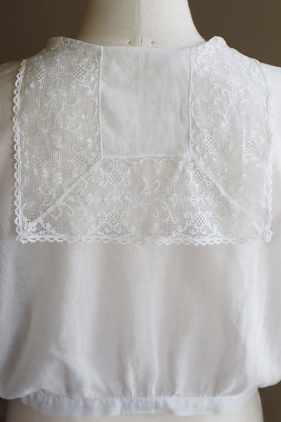 1910s Sailor Collar Cotton Gauze Blouse