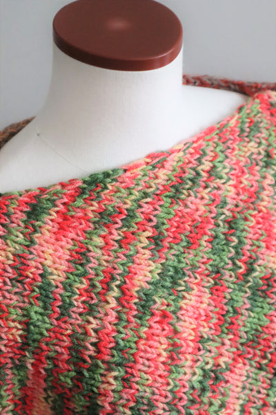 80s Multi Color Hand Knit Sweater