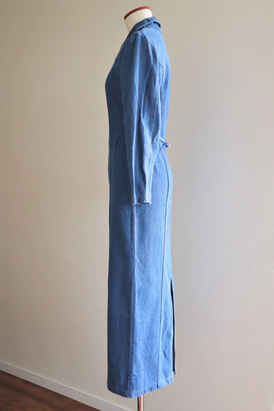 80s Long Denim Dress