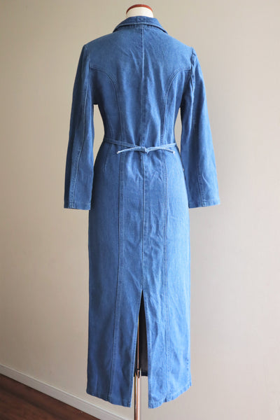 80s Long Denim Dress