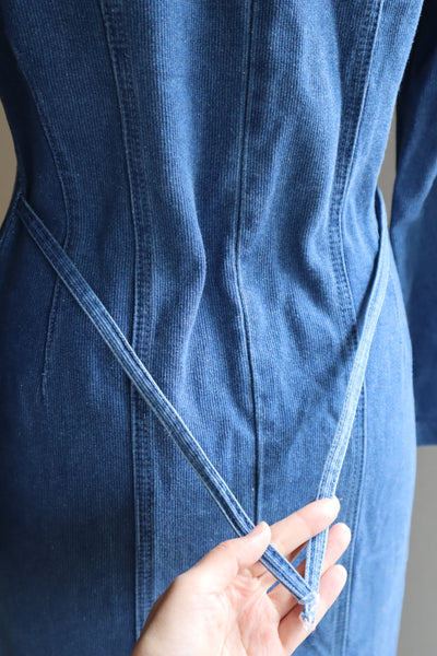 80s Long Denim Dress