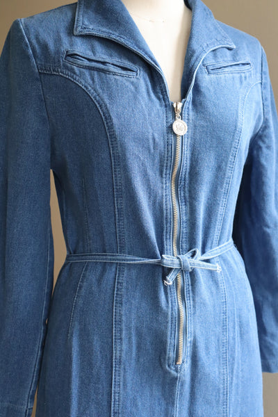 80s Long Denim Dress