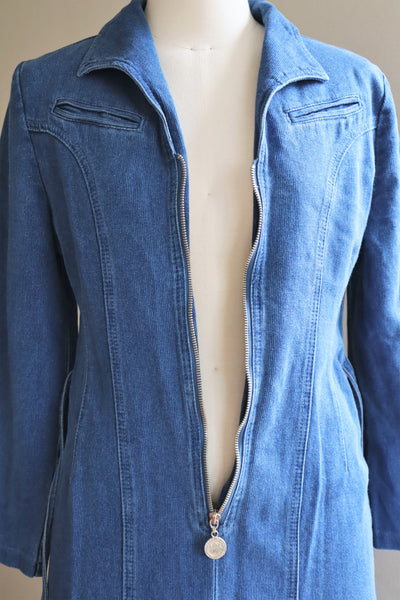 80s Long Denim Dress