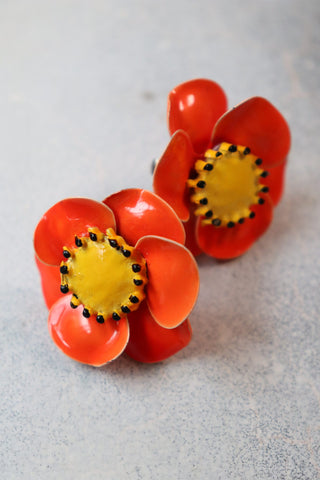 60s flower Earrings