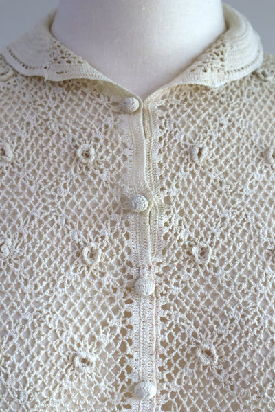 1930s Crochet Blouse Size S~M