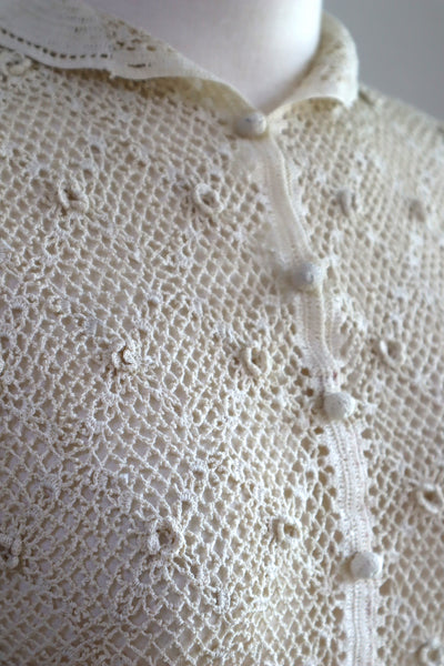 1930s Crochet Blouse Size S~M