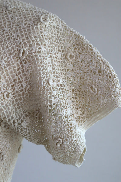1930s Crochet Blouse Size S~M