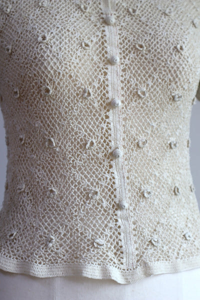 1930s Crochet Blouse Size S~M