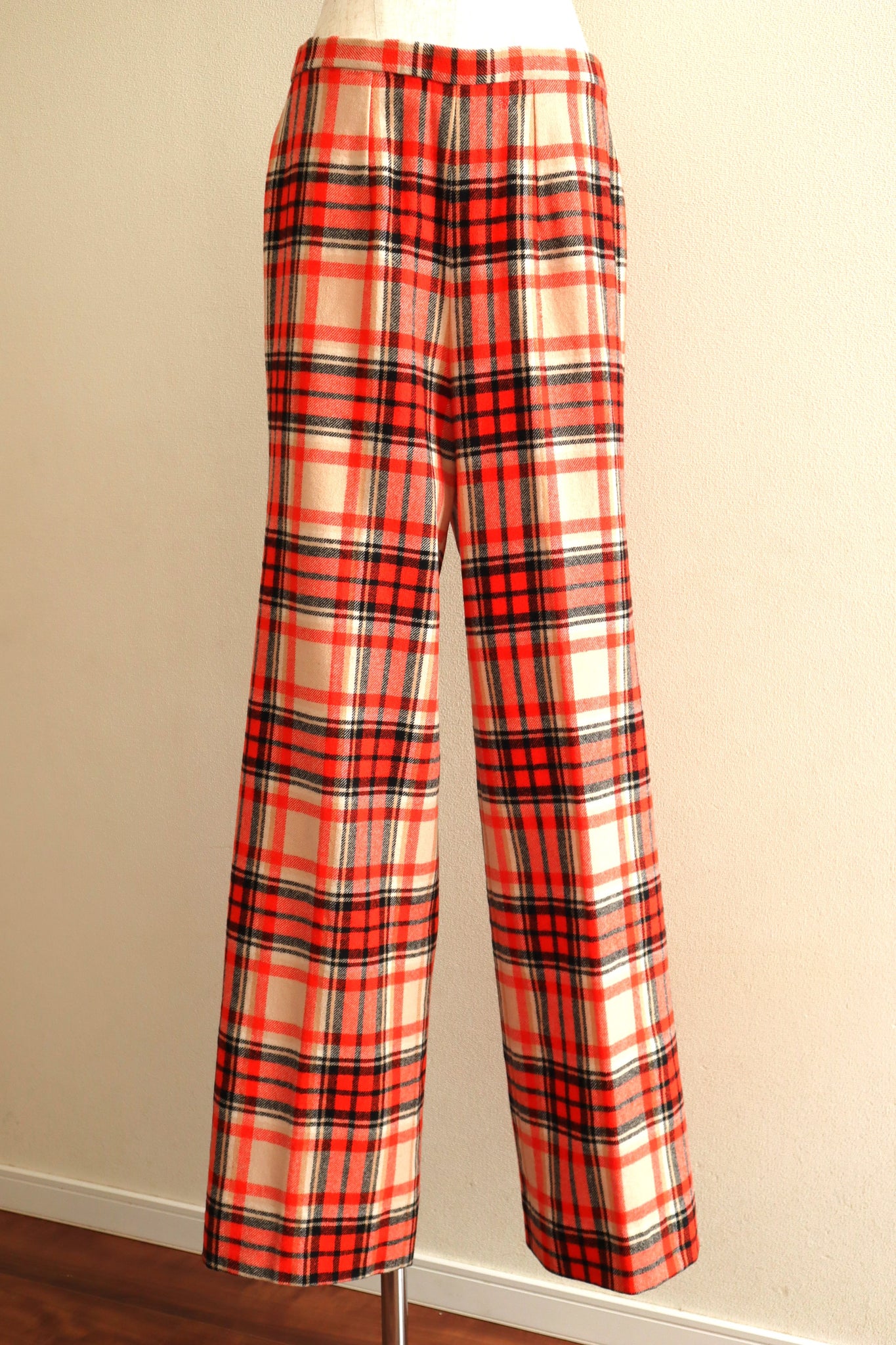 70s Pendleton Red Plaid Wool Pants