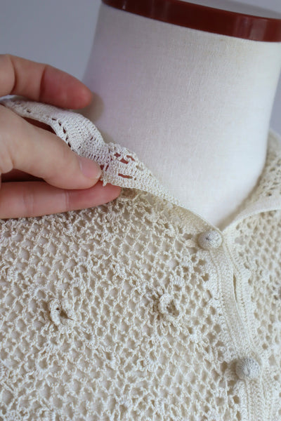 1930s Crochet Blouse Size S~M