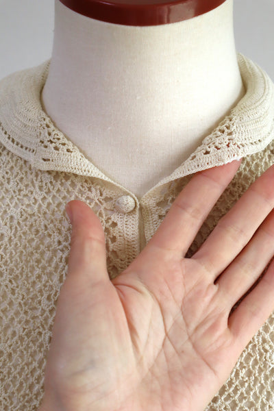 1930s Crochet Blouse Size S~M