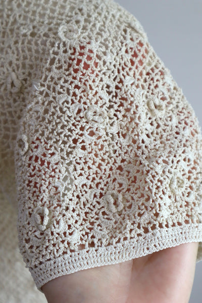 1930s Crochet Blouse Size S~M