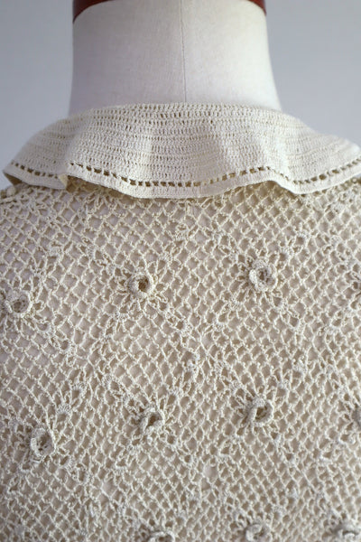1930s Crochet Blouse Size S~M