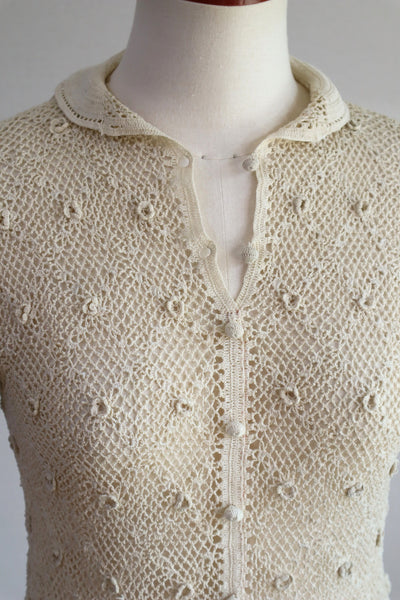 1930s Crochet Blouse Size S~M