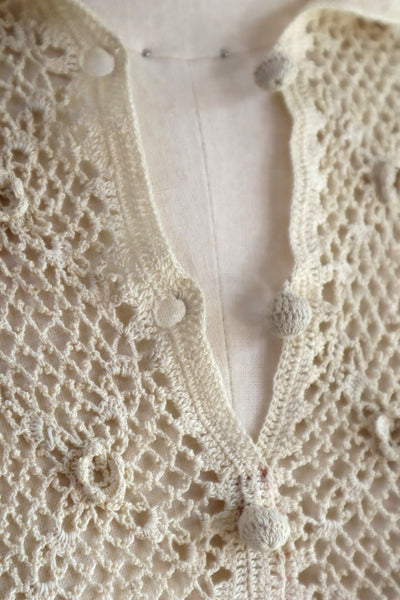1930s Crochet Blouse Size S~M