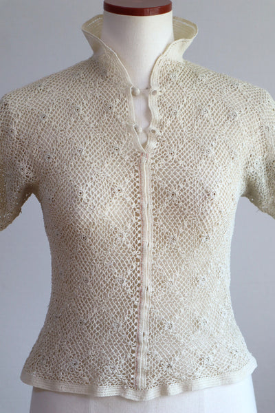 1930s Crochet Blouse Size S~M