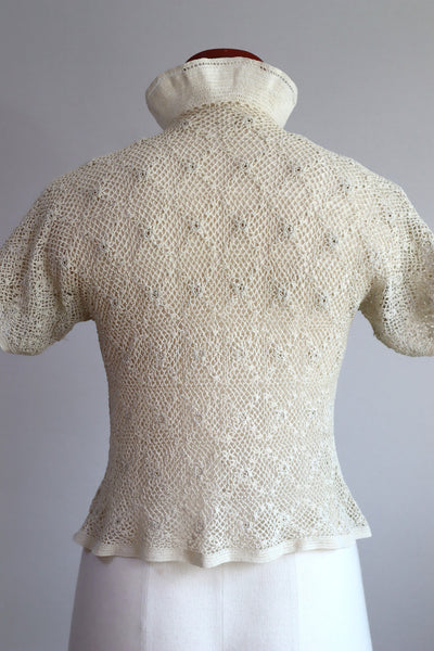 1930s Crochet Blouse Size S~M