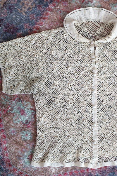 1930s Crochet Blouse Size S~M