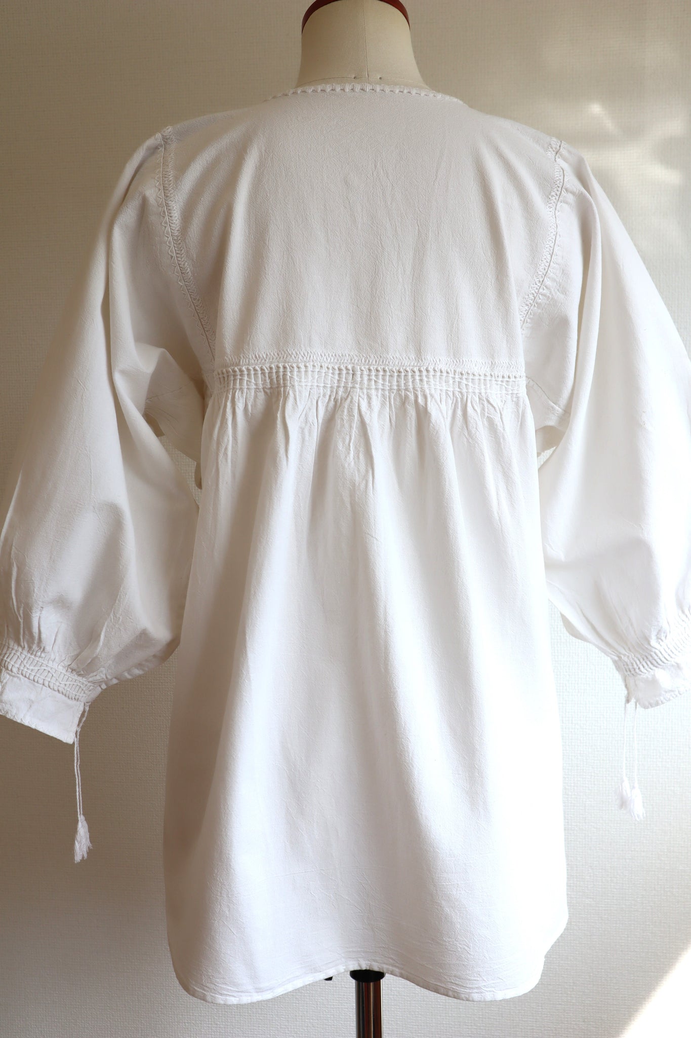 70s All White Embroidered Mexican Blouse