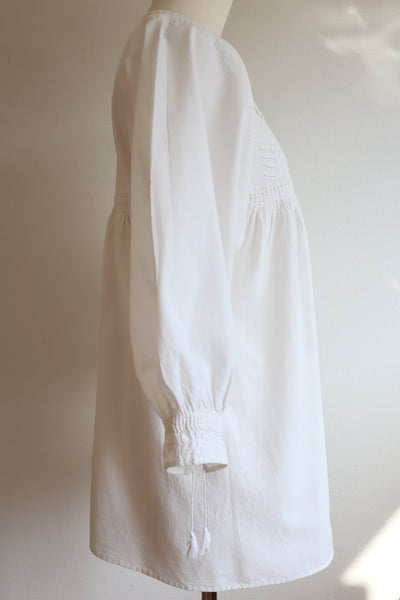 70s All White Embroidered Mexican Blouse