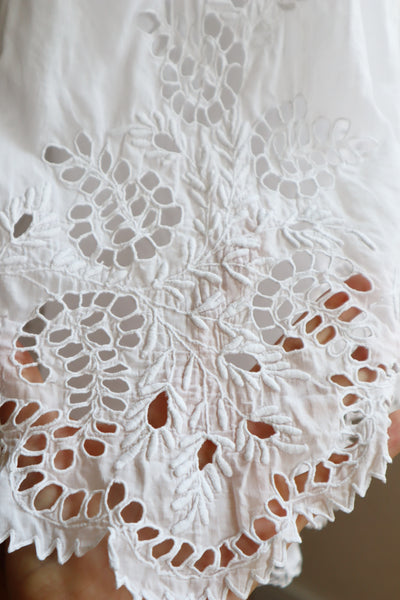 1910s  Broderie Anglaise Cotton Skirt