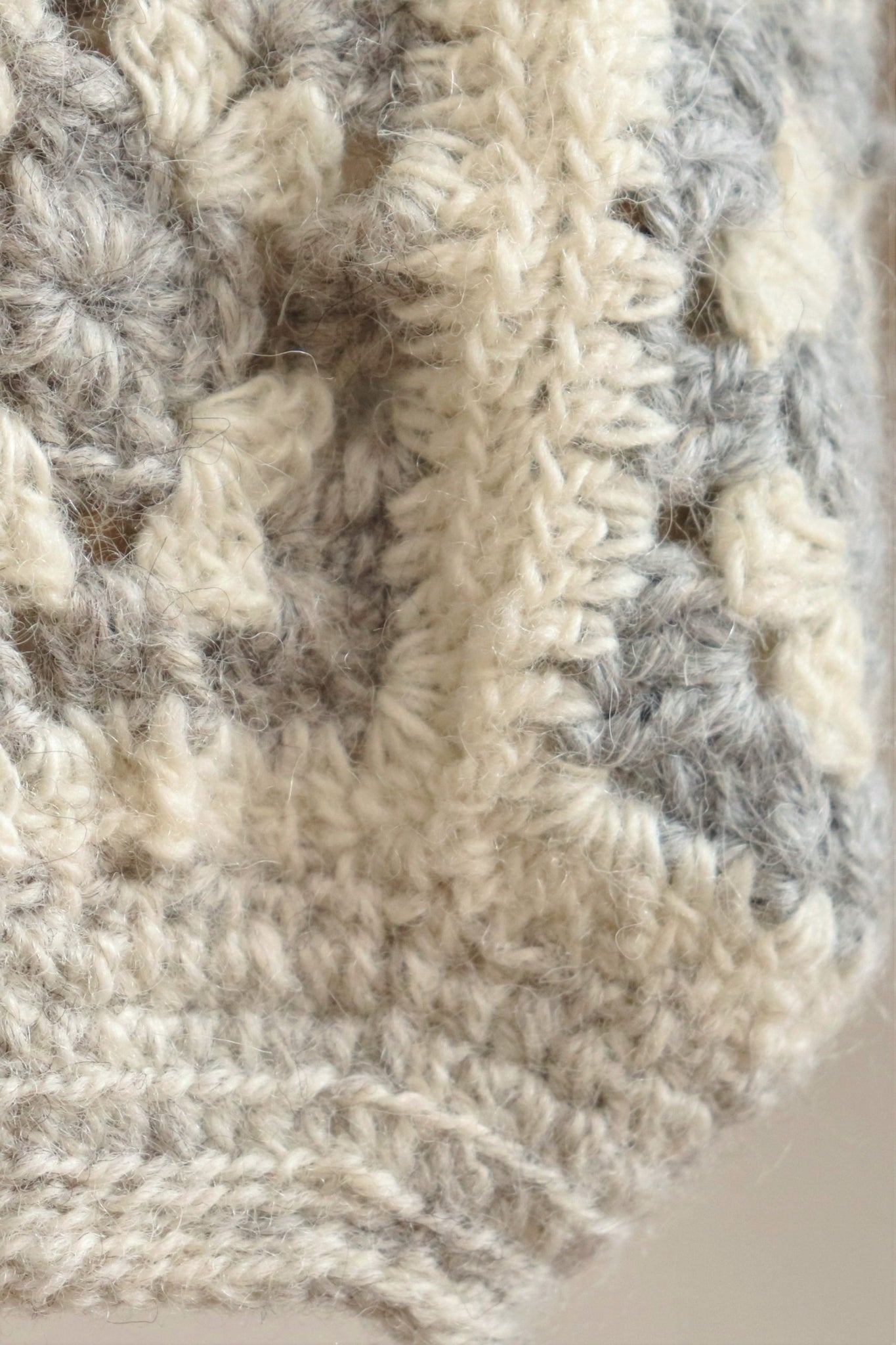 Vintage Crochet Knit wool Cardigan