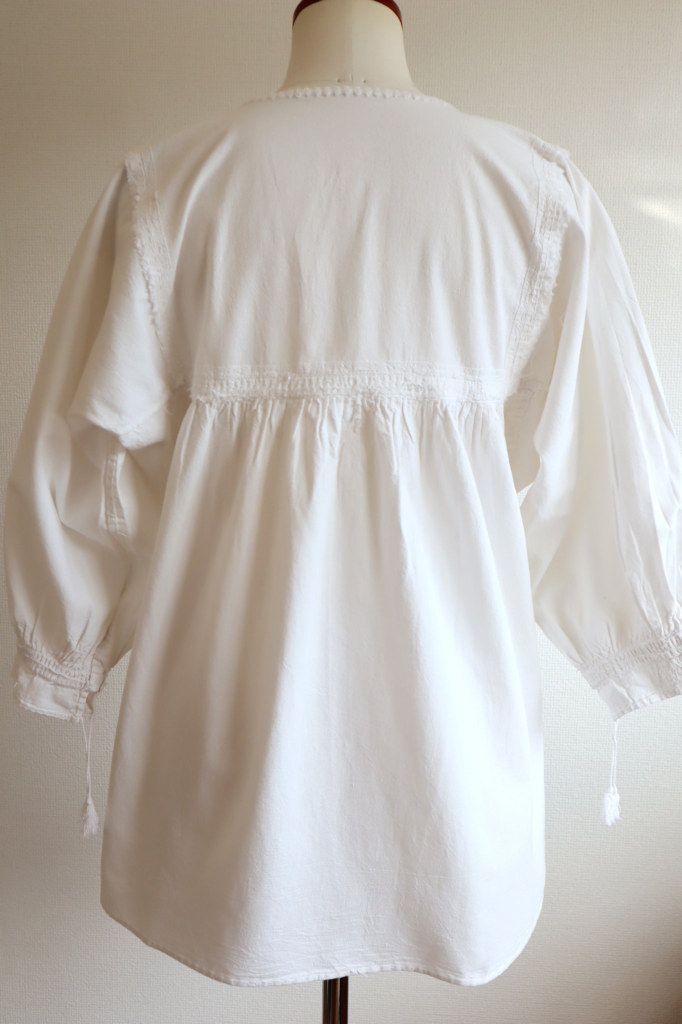 70s All White Embroidered Mexican Blouse