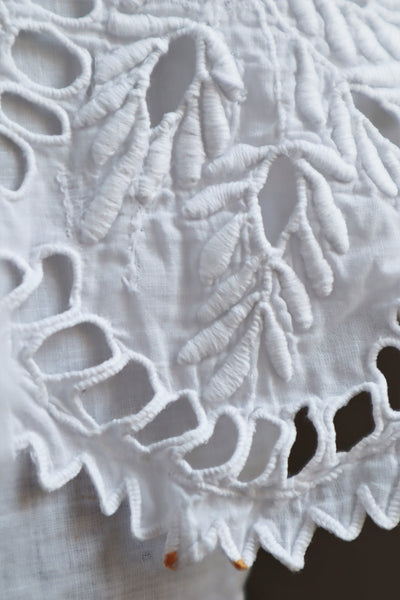 1910s  Broderie Anglaise Cotton Skirt