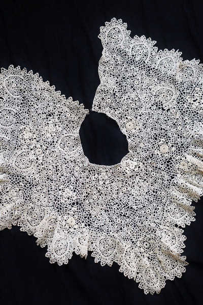 1910s French Hand Crochet Antique Collar